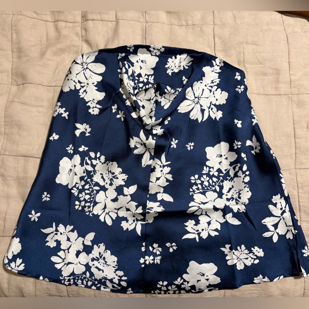 Jason Wu Floral Navy and White Blouse